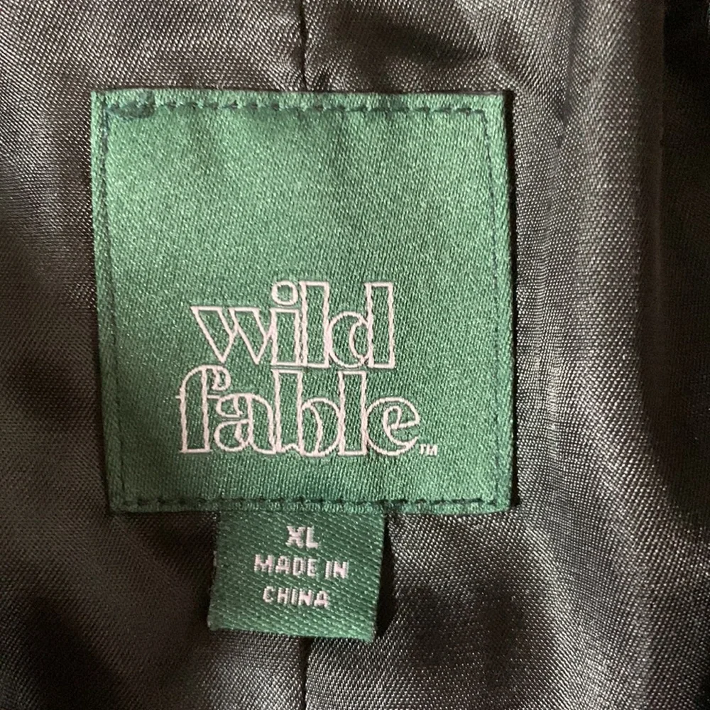Wild Fable black, vegan leather bomber jacket.  Size XL - Picture 2 of 9